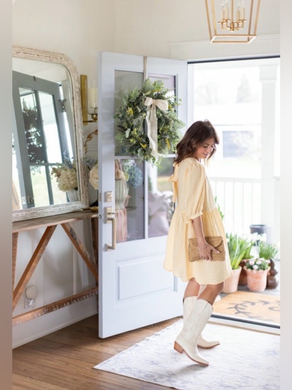 Smash & Tess x Jillian Harris Garden Party Mini Dress in Yellow Floral 2XL
